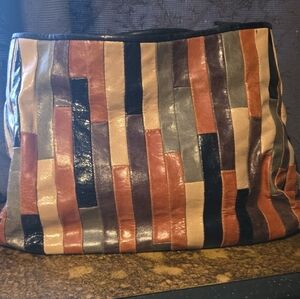 Elegant Patchwork Leather Tote Bag